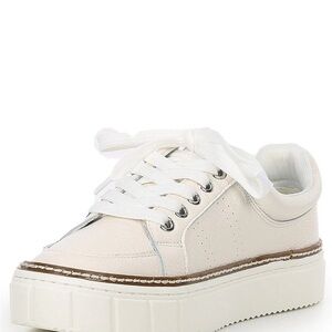 Vince Camuto Leather Lace Up Sneakers
